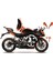 Cfmoto 250SR Turuncu Punısher Model Parçalı Motosıklet Kaplama Stıcker Etıket Modelı 1