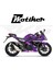 Rks R250 Mor Shark Köpekbalığı Parçalı Motosiklet Kaplama Modeli 1