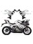 Cfmoto 250SR Black & White Sticker Parçalı Motosiklet Kaplama Etiket Modeli 1