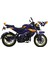 Bajaj NS200 Mcqueen Lacivert Sticker Parçalı Motosiklet Kaplama Etiket Modeli 1