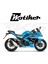Rks R250 Mavi Shark Köpekbalığı Parçalı Motosiklet Kaplama Modeli 3