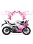Cfmoto 250SR Pink Design Sticker Parçalı Motosiklet Kaplama Etiket Modeli 1