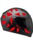 Kare Kırmızı Kamuflaj Kask Sticker Modeli 1