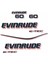 Evinrude 60 Hp Tekne Sticker Etiket Modeli 1