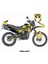 Mondial X-Treme "fox Yellow" Tasarım Motosiklet Sticker Etiket Modeli 1
