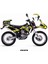 Kuba Black Cat Tasarım Motosiklet Sticker Etiket Kaplama Modeli Yellow 1