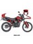 Mondial X-Treme "two Two Red" Tasarım Motosiklet Sticker Etiket Modeli 1