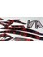 Honda Cbf 150 Kırmızı Fırtına Desenli Sticker Etiket Modeli 4