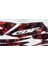 Honda Cbf 150 Kırmızı Fırtına Desenli Sticker Etiket Modeli 5