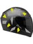 Kare Gri Neon Sarı Kamuflaj Kask Sticker Modeli 1