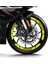 Neon Sarı Cf Moto 250 Sr Geniş Jant Sticker Etiket Modeli 2