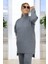 Yarım Fermuarlı Fitilli Akrilik Kumaş Büyük Beden Alt Üst Takım 2