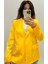 Saten Blazer Ceket -Sarı 3