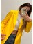Saten Blazer Ceket -Sarı 5