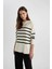 S7517 Relax Fit Çizgili Triko Tunik Kazak 4