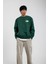 Yeşil Horizons Baskılı Sweatshirt 5
