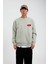 Mint Yeşili Horizons Baskılı Sweatshirt 2