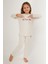 Kız Çocuk Krem Pijama Takım 50285867-VR071 1
