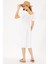Kadın Beyaz Elbise (Dokuma) 50262477-VR013 5