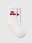 Bebek Beyaz Cozy Holiday Desenli Çorap 1