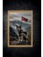 Türk Bayrağı, Türkçü, Bozkurt Tablo, Çerçeveli Cam Tablo 20X30 cm 4