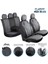 renault Megane 4 Hb Uyumlu Full Deri Oto Koltuk Kılıfı Ön Arka Set Classy Model Gri Siyah Sc 2