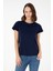 Kadın Lacivert Basic T-Shirt 50296152-VR033 1