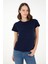 Kadın Lacivert Basic T-Shirt 50296152-VR033 3