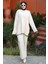Alger Tunik Pantolon Triko Takım 1268 - Ekru 1
