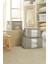 3'lü Pvc Pencereli Gri Balıksırtı Hurç Set 1 Adet 60 x 43 x 35 / 2 Adet 45 x 40 x 30 cm 1