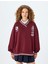 V Yaka Kolej Baskılı Biyeli Şardonlu Oversize Sweatshirt 3