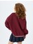 V Yaka Kolej Baskılı Biyeli Şardonlu Oversize Sweatshirt 4