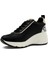 Kadın Siyah Bağcıklı Fermuarlı Deri Sneaker 4