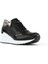 Kadın Siyah Bağcıklı Parlak Deri Sneaker 3