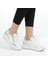 Kadın Beyaz Bağcıklı Parlak Deri Sneaker 2