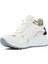 Kadın Beyaz Bağcıklı Parlak Deri Sneaker 4