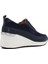 Kadın Lacivert Dolgu Topuklu Süet Deri Sneaker 5