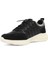 Kadın Siyah Bağcıklı Kalın Tabanlı Deri Sneaker 4