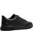 Erkek Siyah Bağcıklı Baskılı Deri Sneaker 5