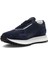 Erkek Lacivert Bağcıklı Kalın Tabanlı Süet Deri Sneaker 4
