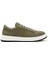 Erkek Haki Bağcıklı Nubuk Deri Sneaker 1