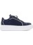 Erkek Mavi Bağcıklı Kalın Tabanlı Süet Deri Sneaker 2