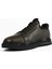 Erkek Haki Bağcıklı Kalın Tabanlı Deri Sneaker 5