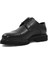 Erkek Siyah Bağcıklı Kalın Tabanlı Deri Günlük Ayakkabı 4