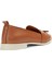 Kadın Taba Fiyonk Detaylı Deri Loafer 5