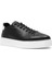 Erkek Siyah Bağcıklı Kalın Tabanlı Deri Sneaker 3