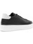 Erkek Siyah Bağcıklı Kalın Tabanlı Deri Sneaker 5