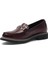 Kadın Bordo Tokalı Rugan Deri Loafer 4