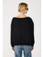 %100 Pamuk Yıldız Desenli Kayık Yaka Sweatshirt 5