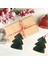 Yılbaşı Çam Ağacı Tasarımlı Hediye Etiketi, Delikli Yeniyıl Paketleme Kartı, 50 Adet, 5,5 x 8 cm 3